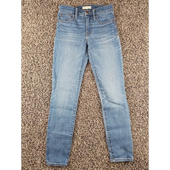 Madewell Denim - Madewell womens Sz 28 9" High Rise Skinny Blue Jeans Light Wash
